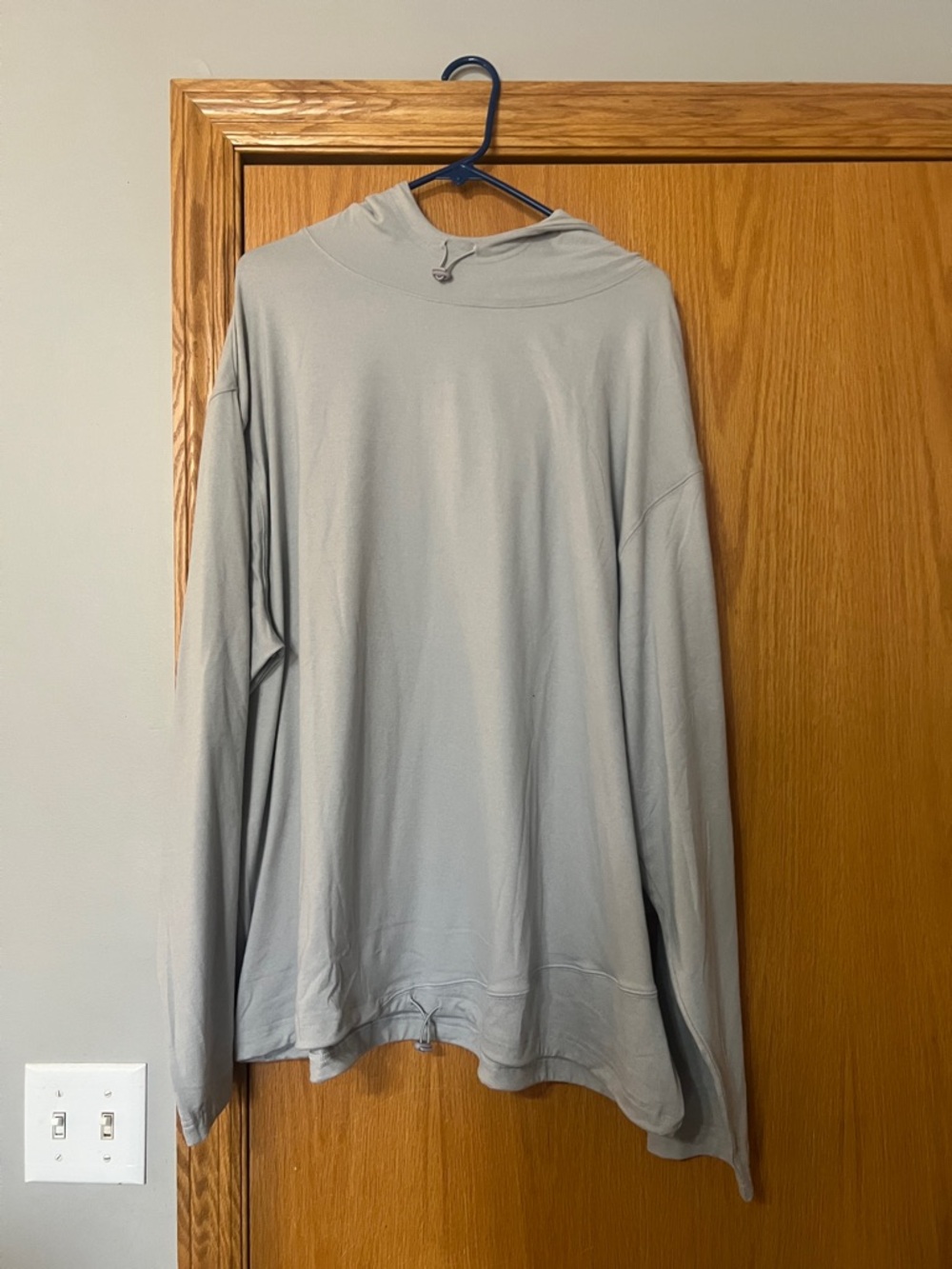 Mono B Light Gray Hooded Long Sleeve Pullover